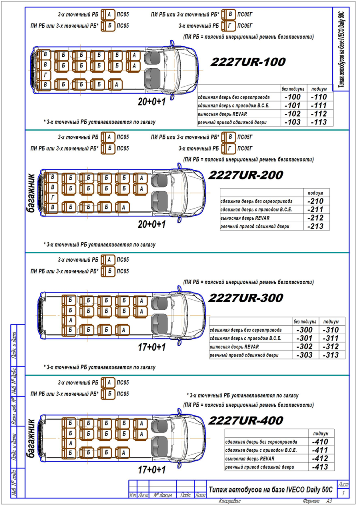 Микроавтобус схема 20 мест